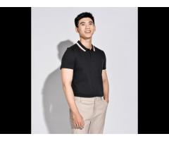 Mens fitted-form color neck polo shirts Routine brand