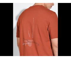 Men's best item inspired slogan printed back side regular form T-shirt - Image 3