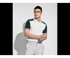 Men's Cotton Contrast color Sleeve Polo T-shirt Routine brand (Model: 10S20POL015)