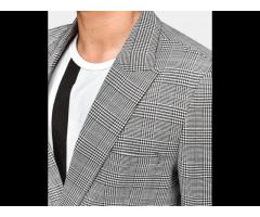 Mens plaid two layers blazers high fashion Routine brand (Model: AV1178022) - Image 2