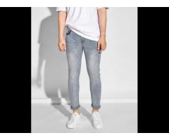 Men's HIGH QUALITY plain skinny crop from light color Jean Pants Routine brand (Model: 10S20DPA050) - Image 2