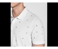 Men's hot item leaf pattern short sleeves fitted form Polo Shirts Routine brand (Model: 10S20POL011) - Image 3