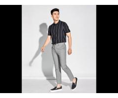Men's fabric pants slim crop form Routine brand (Model number : 10S20PFO014) - Image 3