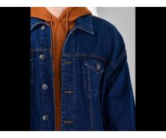 Mens demin jacket button pockets 100% cotton Routine brand (Model number: Ak1042056) - Image 2