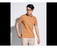 Mens colorful short-sleeve cotton polo shirts fitted form Routine brand (Model: 10S20POL002) - Image 2