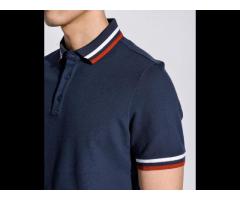 Mens colorful short-sleeve cotton polo shirts fitted form Routine brand (Model: 10S20POL002) - Image 3