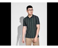 Mens vertical stripe short-sleeve polo shirts Routine brand (Model number: 10S20POL005) - Image 1