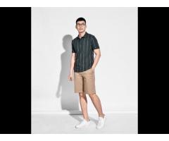 Mens vertical stripe short-sleeve polo shirts Routine brand (Model number: 10S20POL005) - Image 2