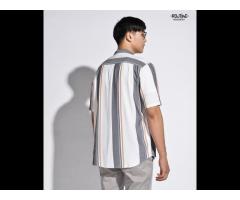 Mens summer short-sleeves striped DRESS SHIRT Routine brand (model number: 10S20SHS011) - Image 2
