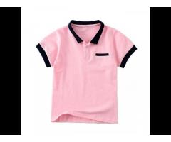 Wholesale cotton short sleeve kids t shirt boys polo shirt