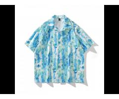2022 Summer New Style Cheap Short Sleeve Tie Dye Shirt Custom Full Print Hawaiian Casual Shirts
