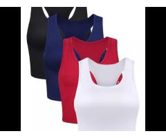 New style wholesale women tank top vest t shirt crop gym vest for sport