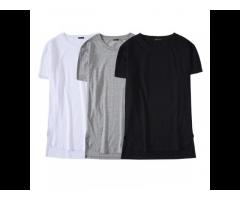 New style wholesale polyester t shirt custom short-sleeve hip-hop street bottoming plain t shirt