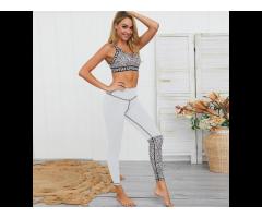 Wholesale Leopard Patchwork Sport Gym Wear High Waist Women Seamless Yoga Set - Image 2