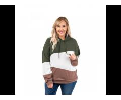 2021 High Quality Fashion Female Causal Life Sweatshirt Break Color Block Plus Size Plus - Image 2