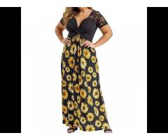 2021 Sunflower Lace Twist Knot Organic Maternity Clothes Maxi Long Skirt Women Plus Size - Image 1