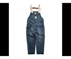 Oem Fashion Wholesale Overalls Mens Denim Jeans With Zip Pockets