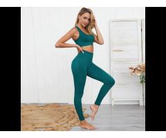 FREE SAMPLE Women Workout Set Athletic Outfits Seamless Yoga Leggings with Sports Bra