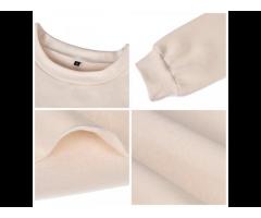 OEM Printing Plain Sexy Ladies Crop Top Long Sleeve Pullover Hoodies Fitness Crop Top - Image 2