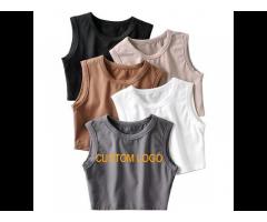 Fitness Basic Plain Training Gym Clothing Yoga Custom Logo sexy tops cartoon Printing vest