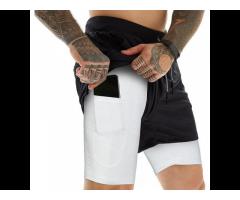 Custom Men Polyester Training Shorts With Pocket Workout running Bodybuilding - Image 3