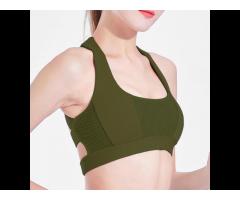 Promotional products boutique cross back breathable custom logo sexy ladies yoga crop top