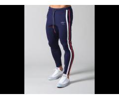 Men Winter Thermal Soft Casual Workout Running with Pockets side stripe sweat pants - Image 1