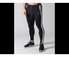 Men Winter Thermal Soft Casual Workout Running with Pockets side stripe sweat pants - Image 2