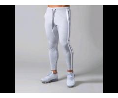 Men Winter Thermal Soft Casual Workout Running with Pockets side stripe sweat pants - Image 3
