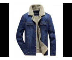 Jean Jacket Men Thick Streetwear Denim Bomber Jackets Coat