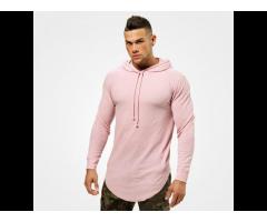 Custom design spring long sleeve sportswear solid color terry cloth hoodie embroidery men's hoodie