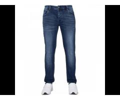2021 Spring Custom Good Quality Casual Dark Blue Straight Men Slim Fit Denim Jeans Wholesale
