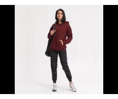 wholesale custom clothes Loose thick Yoga Fitness jacket Casual Cotton Hooded Sweater - Image 3
