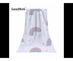 Leadsub one side cotton one side microfiber personalised logo sublimation beach towel - Image 1