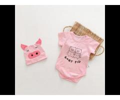 Baby summer clothes girl baby jumpsuit 2022 summer new thin piglet short-sleeved - Image 1