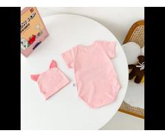 Baby summer clothes girl baby jumpsuit 2022 summer new thin piglet short-sleeved - Image 2