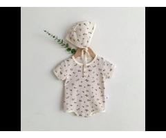 2022 summer new Korean version of the baby cartoon printed triangle romper