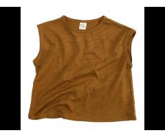 2022 summer new children's vest soft waxy slub cotton sleeveless drop shoulder T-shirt - Image 2