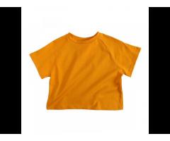 Children's clothing short-sleeved T-shirt 2022 summer new children's solid color bat