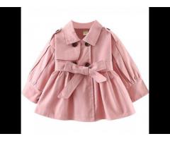 Baby Girls New Release Spring Autumn Wind Coat Popular Pink Coats Casual Oudoors