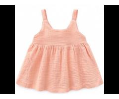Simple Cloth Bright Solid Color Girls Dress Spaghetti Strap Sleeveless Lovely Baby Girls Dress - Image 2