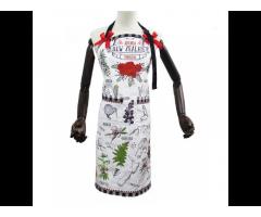 lower moq customized cotton printed kitchen apron for kitchen room