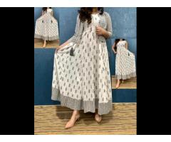 New Designer Long Anarkali for Premium cotton printed koti kurti gown collection