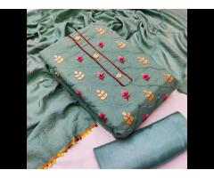 exclusive designer traditional look jam silk with embroidery work bottom patiala pattern punjabi