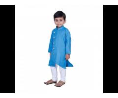 Islamic pure cotton side pattern kids kurta pajama set newest omani style eid clothes - Image 4