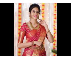 south Indian style bridal saree very beautiful hot product silk sari in Rich Minakari - Image 2