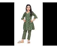 Most Attractive party wear cotton rayon printed top with palazzo indian girls wear