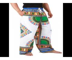 Wholesale of African Clothing Unisex Dashiki print Traditional Lower long pant trouser