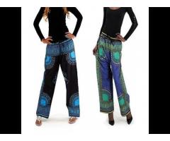 Manufacturer supplier of Dashiki Pants African Print Comfortable Boho Hippy Trousers Pocket