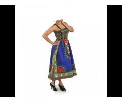 Africa Traditional Clothing For Women New African Print Elastic Rock Style Dashiki short maxi